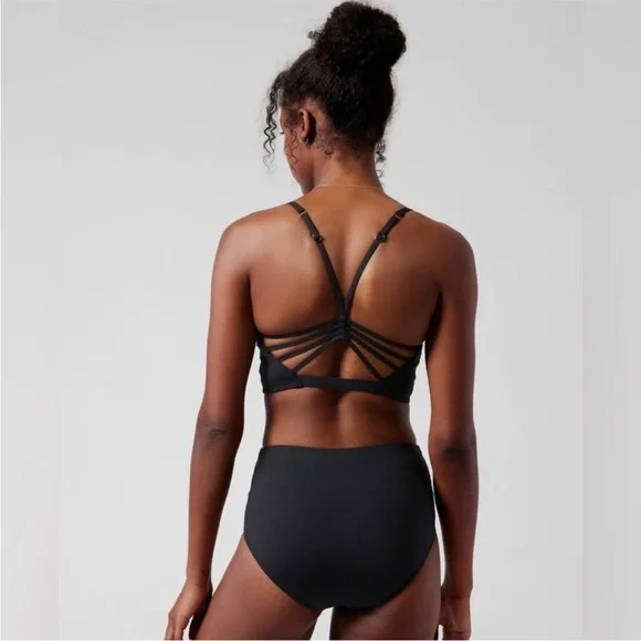 NWT! Athleta Black Ventura Crop Bikini Top D-DD - Multiple Sizes 💙